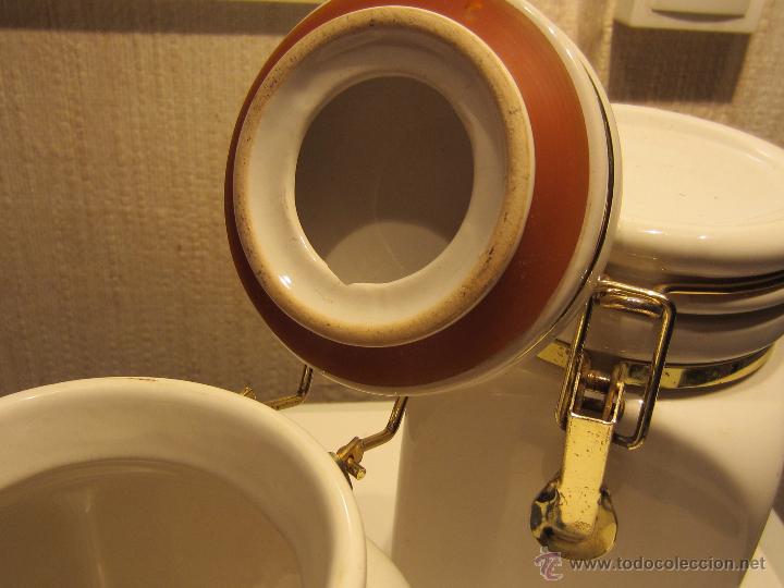 Antig&uuml;edades: bote poecelana coffe y tea - Foto 3