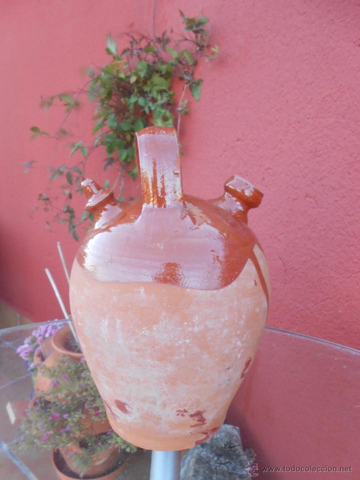 Antig&uuml;edades: ANTIGUO BOTIJO DE BARRO ESMALTADO - Foto 1