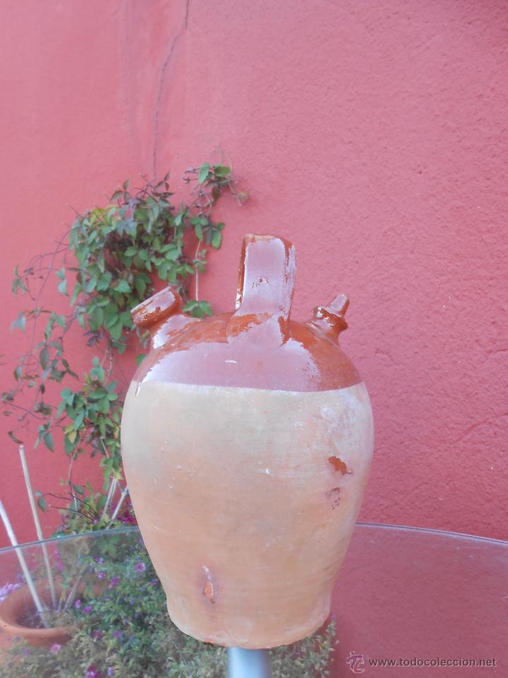 Antig&uuml;edades: ANTIGUO BOTIJO DE BARRO ESMALTADO - Foto 2
