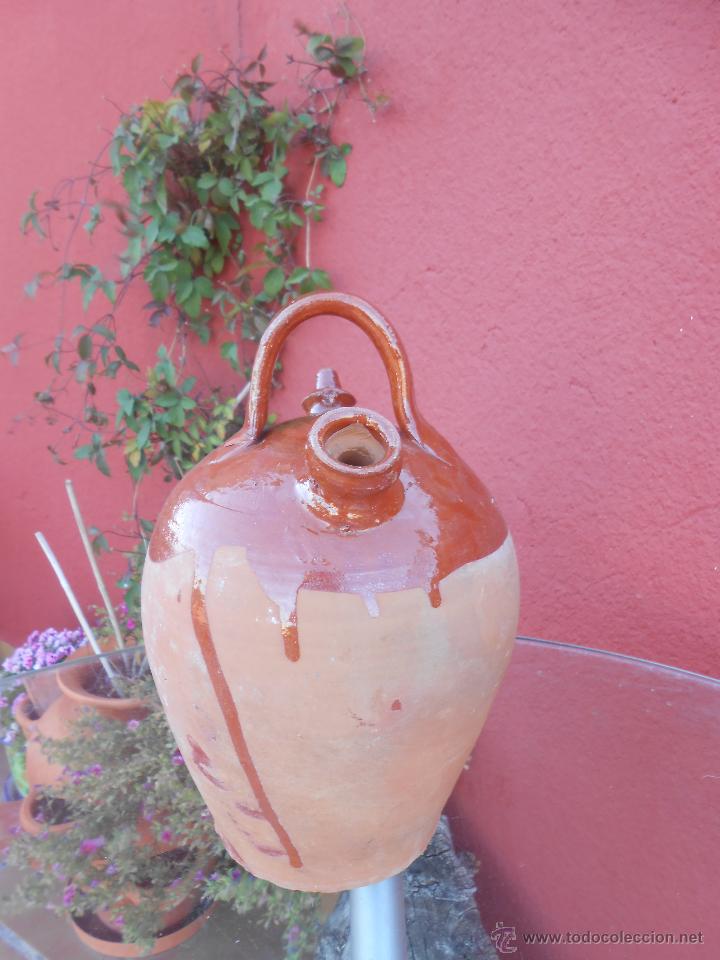 Antig&uuml;edades: ANTIGUO BOTIJO DE BARRO ESMALTADO - Foto 3