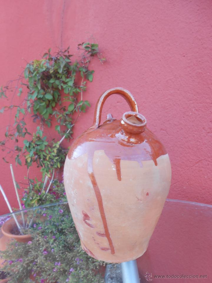 Antig&uuml;edades: ANTIGUO BOTIJO DE BARRO ESMALTADO - Foto 4