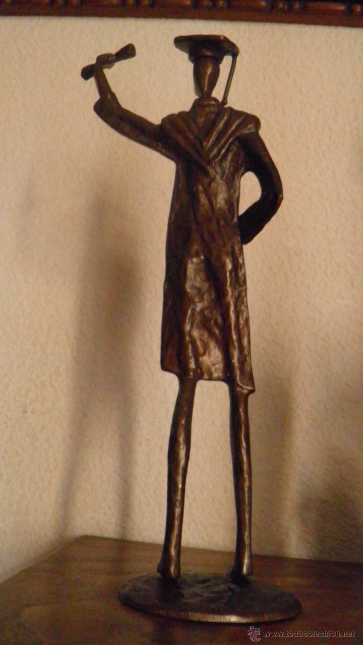 Antig&uuml;edades: GRADUADO. BRONCE PATINADO, 30 CMS. - Foto 7