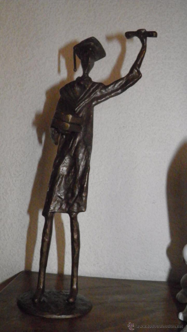 Antig&uuml;edades: GRADUADO. BRONCE PATINADO, 30 CMS. - Foto 8