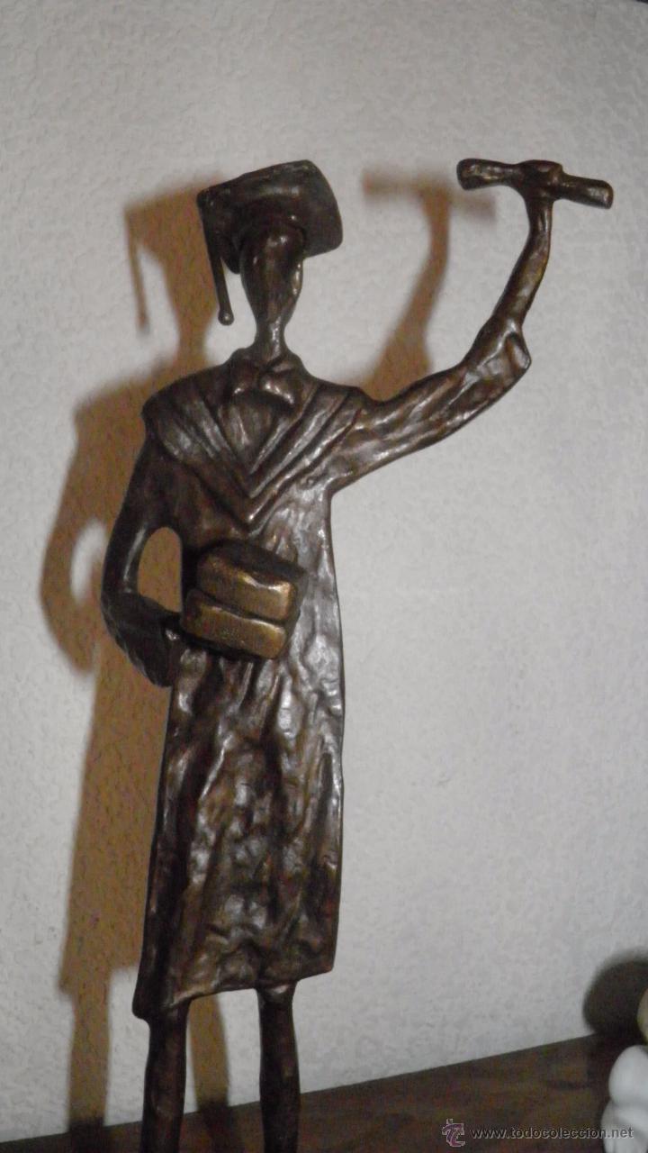 Antig&uuml;edades: GRADUADO. BRONCE PATINADO, 30 CMS. - Foto 9