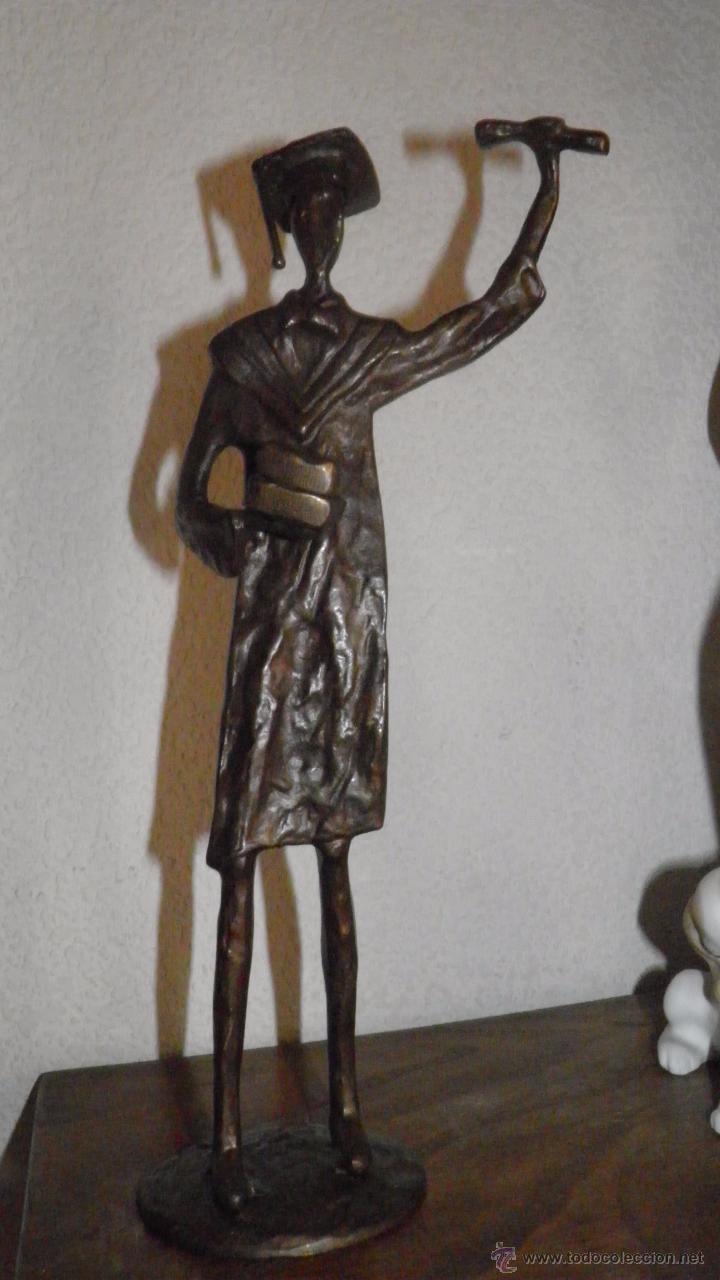Antig&uuml;edades: GRADUADO. BRONCE PATINADO, 30 CMS. - Foto 10