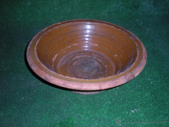 Antig&uuml;edades: LEBRILLO de barro di&aacute;metro 30x8cm - Foto 1