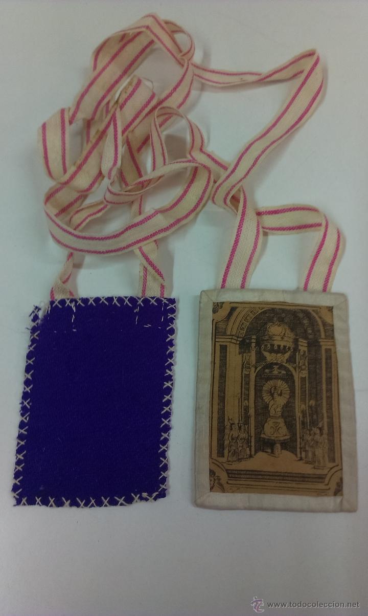 Antig&uuml;edades: ESCAPULARIO ANTIGUO IMAGEN DE LA VIRGEN - Foto 1