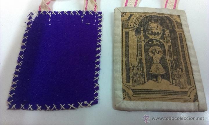 Antig&uuml;edades: ESCAPULARIO ANTIGUO IMAGEN DE LA VIRGEN - Foto 2