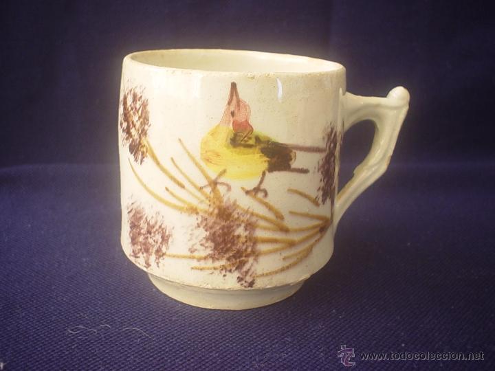 Antig&uuml;edades: TAZA CAF&Eacute; DECORADA A MANO - Foto 1
