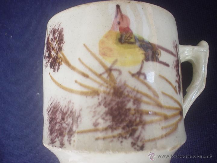Antig&uuml;edades: TAZA CAF&Eacute; DECORADA A MANO - Foto 2