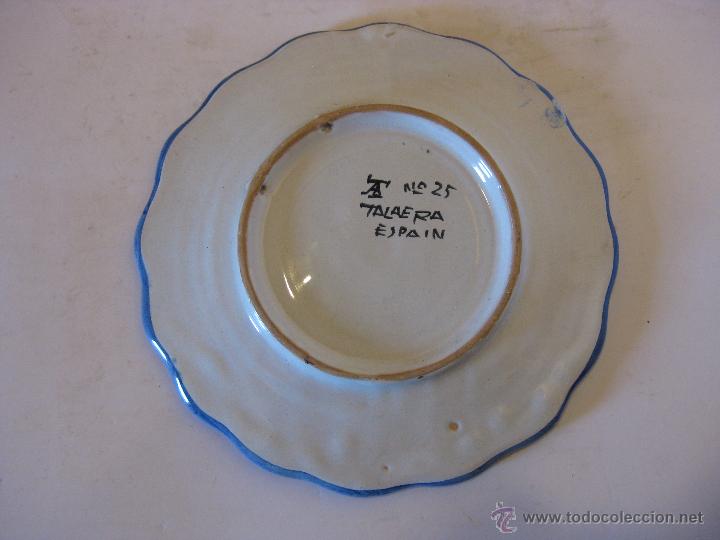 Antig&uuml;edades: Plato de cer&aacute;mica esmaltada de Talavera - Foto 2