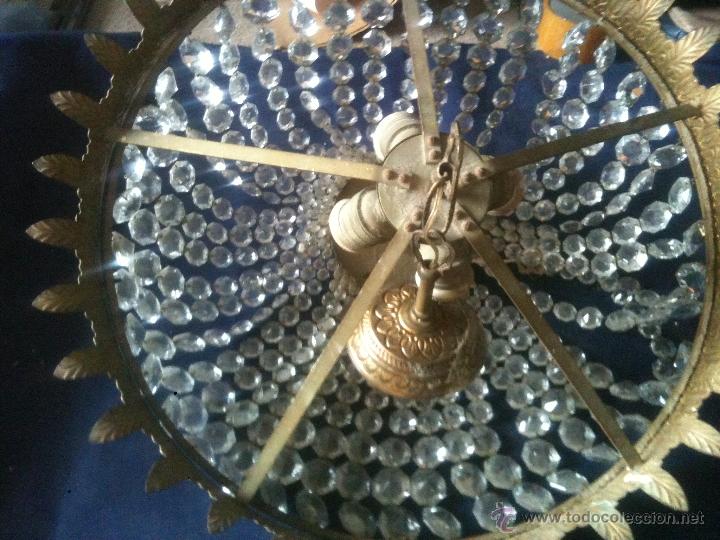 Antig&uuml;edades: LAMPARA DE CUENTAS DE CRISTAL - Foto 1