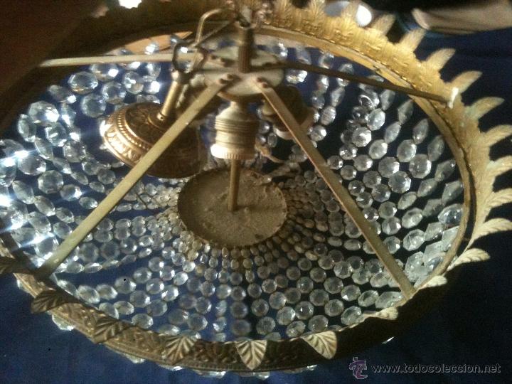 Antig&uuml;edades: LAMPARA DE CUENTAS DE CRISTAL - Foto 2