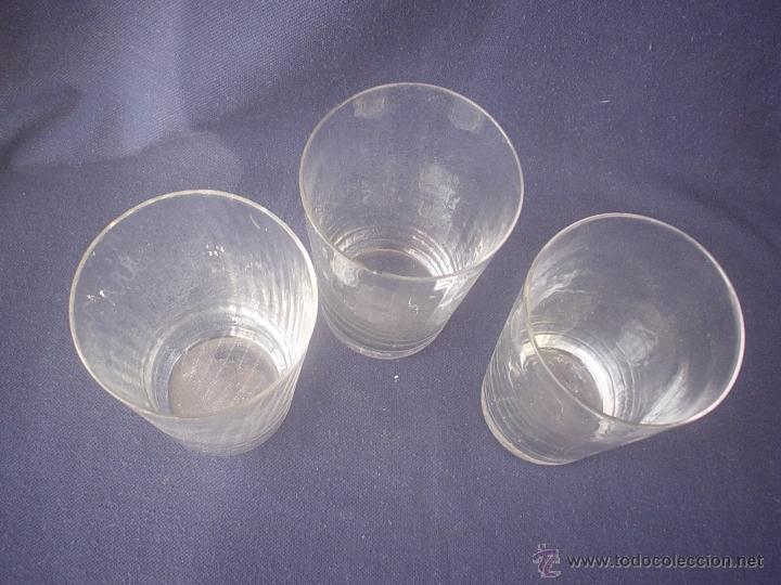 Antig&uuml;edades: VASOS ANTIGUOS CRISTAL RAYADO - Foto 2