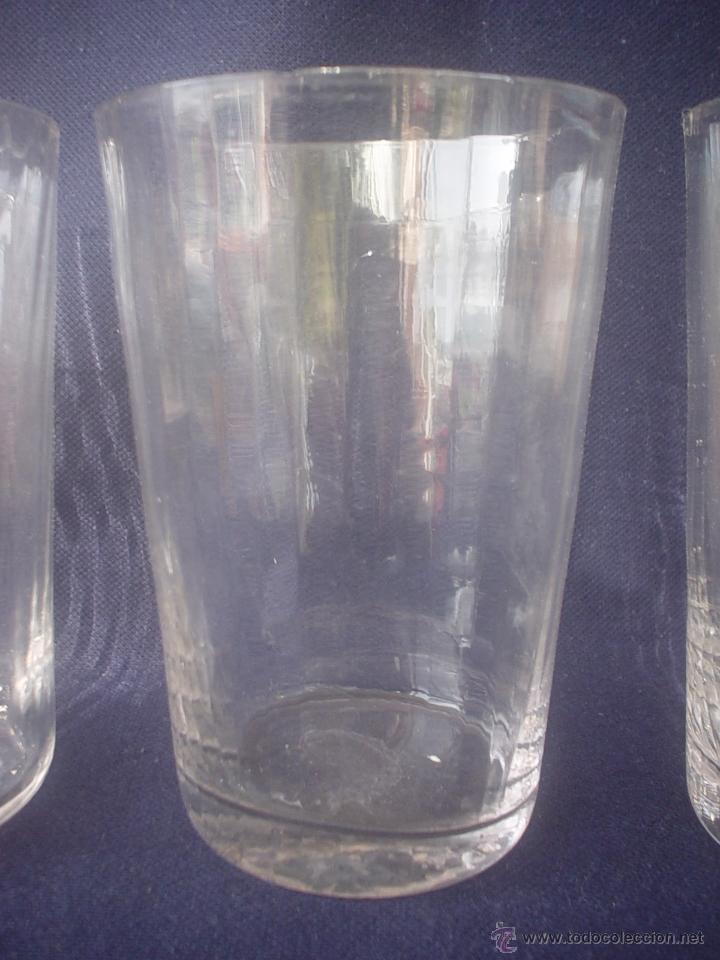 Antig&uuml;edades: VASOS ANTIGUOS CRISTAL RAYADO - Foto 4