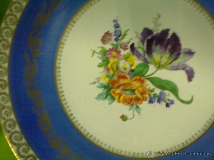 Antig&uuml;edades: PAREJA DE PLATOS RAMOS DE FLORES - Foto 3