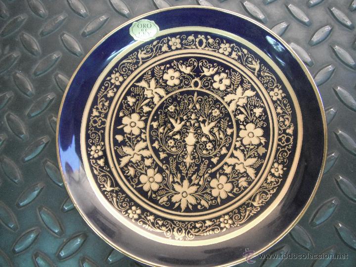 Antig&uuml;edades: plato decorativo oro - Foto 1