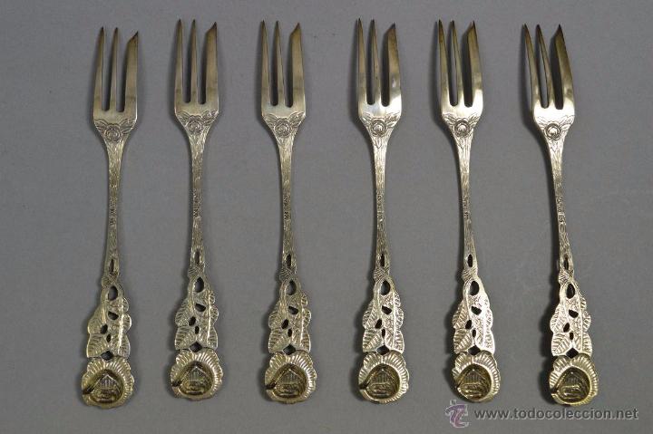 Antig&uuml;edades: Conjunto tenedores de plata. - Foto 7