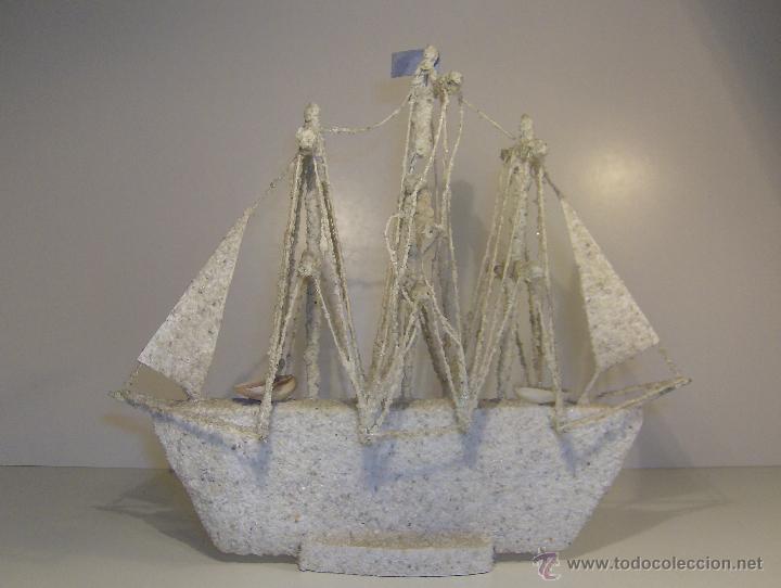 Antig&uuml;edades: BARCO VELERO REALIZADO EN SAL - Foto 2
