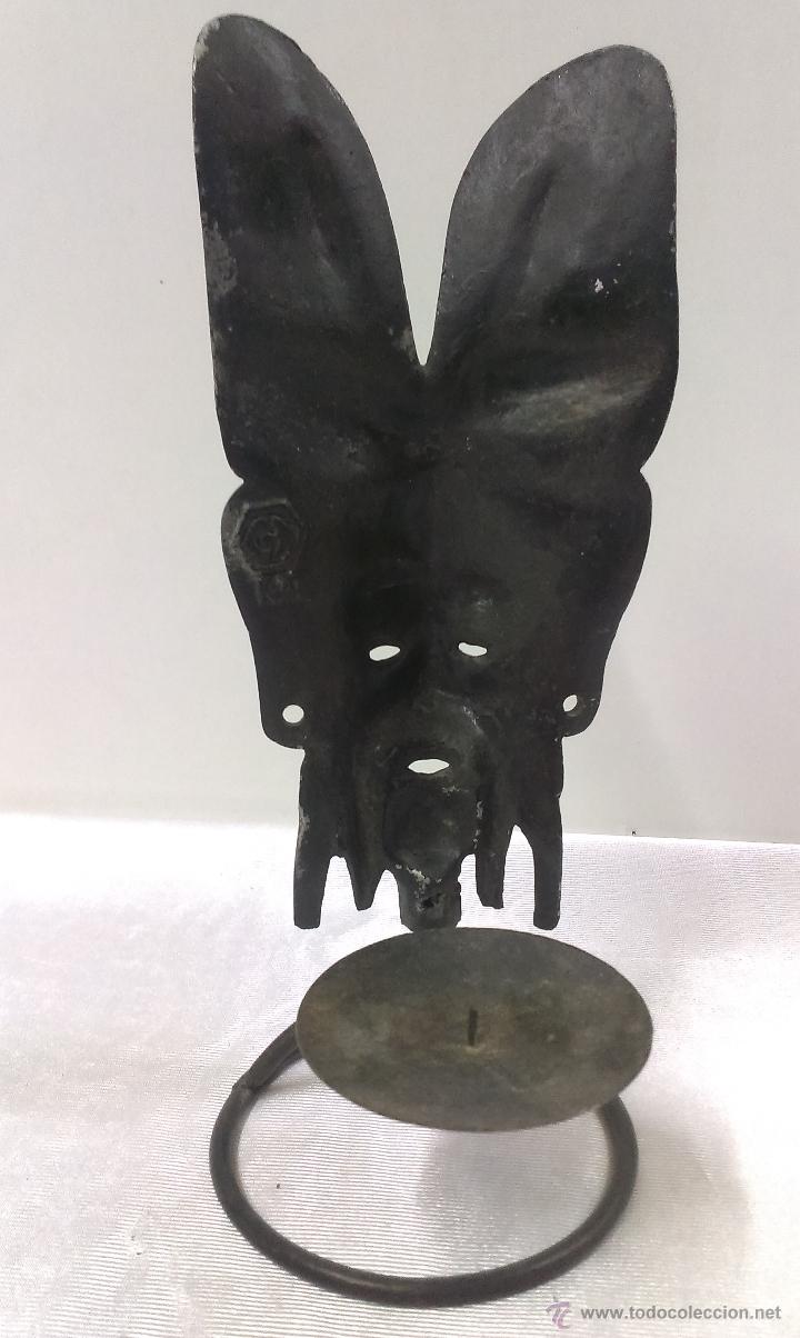 Antig&uuml;edades: PORTAVELAS DE UNA CARA - Foto 2