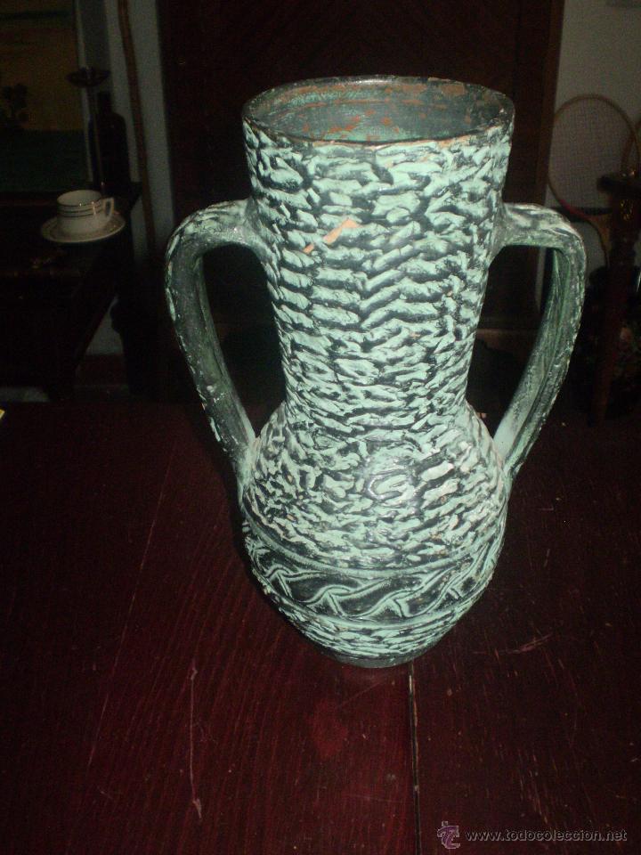 Antig&uuml;edades: JARRON DE BARRO COCIDO Y MONOCROMADO - Foto 2