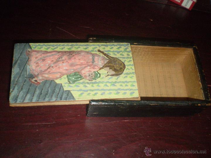 Antig&uuml;edades: CAJA CON NI&Ntilde;A PINTADA - Foto 1