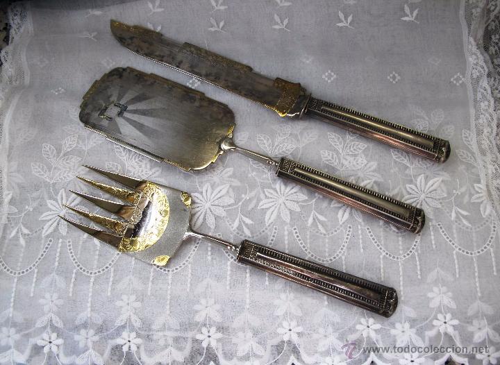 Antig&uuml;edades: CUBIERTOS DE SERVIR POSTRES - Foto 1