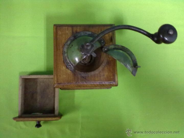 Antig&uuml;edades: MOLINILLO MADERA CAFE ELMA RESTAURADO - Foto 2