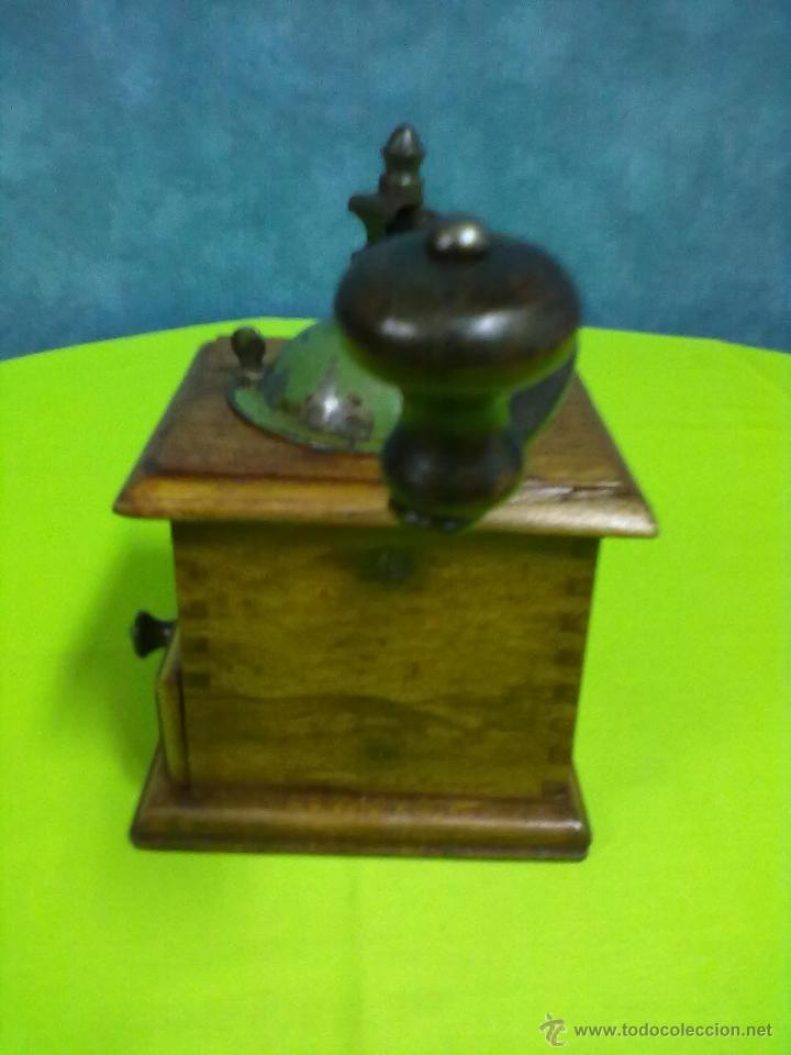 Antig&uuml;edades: MOLINILLO MADERA CAFE ELMA RESTAURADO - Foto 3