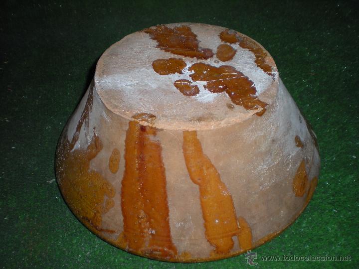 Antig&uuml;edades: LEBRILLO de barro circular di&aacute;metro 27x10cm - Foto 4
