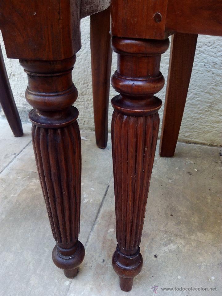 Antig&uuml;edades: 2 sillas de madera maciza. - Foto 5