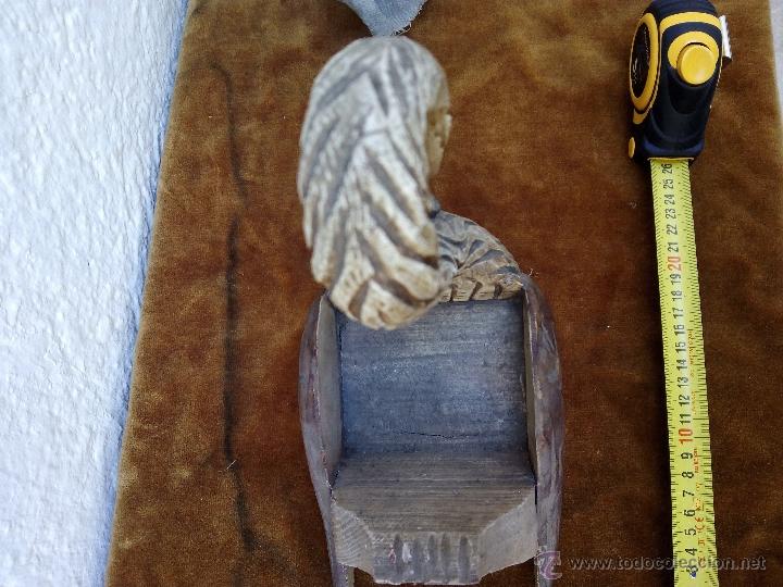 Antig&uuml;edades: Cisne de madera policromada antiguo - Foto 3