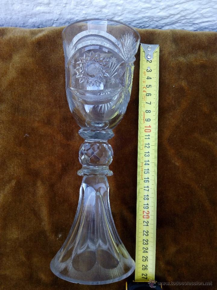 Antig&uuml;edades: Copa de cristal tallado - Foto 2