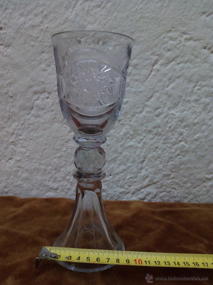 Antig&uuml;edades: Copa de cristal tallado - Foto 4