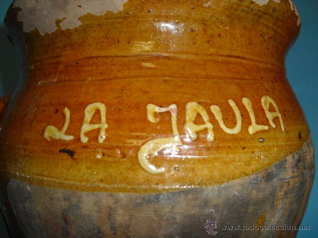 Antig&uuml;edades: orza con la marca,  la jaula, mide 20x16 - Foto 3