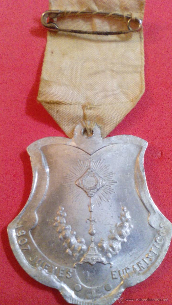 Antig&uuml;edades: MEDALLA RELIGIOSA DE 1907, JUEVES EUCARISTICO - Foto 1