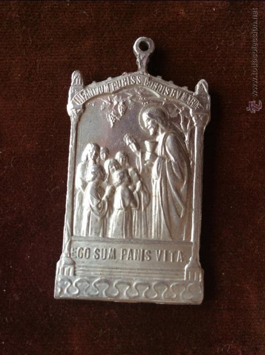 Antig&uuml;edades: MEDALLA RELIGIOSA EN ZINC - Foto 2