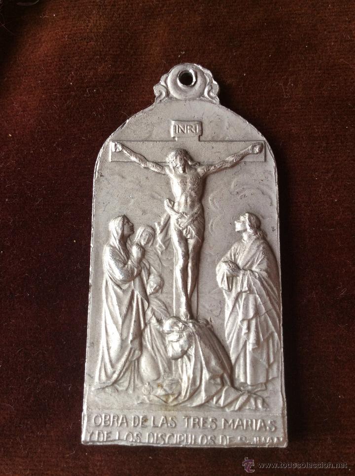 Antig&uuml;edades: MEDALLA RELIGIOSA EN ZINC - Foto 1