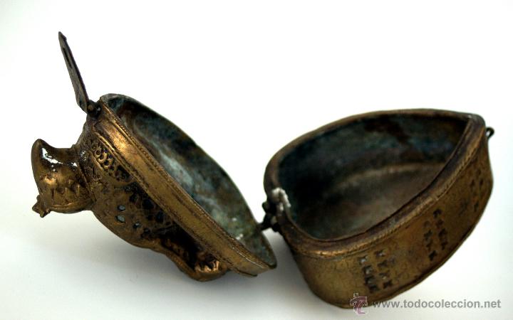 Antig&uuml;edades: ANTIGUA CAJA ORIENTAL DE BRONCE - Foto 2
