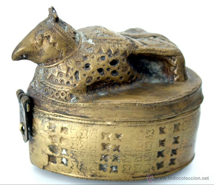 Antig&uuml;edades: ANTIGUA CAJA ORIENTAL DE BRONCE - Foto 6