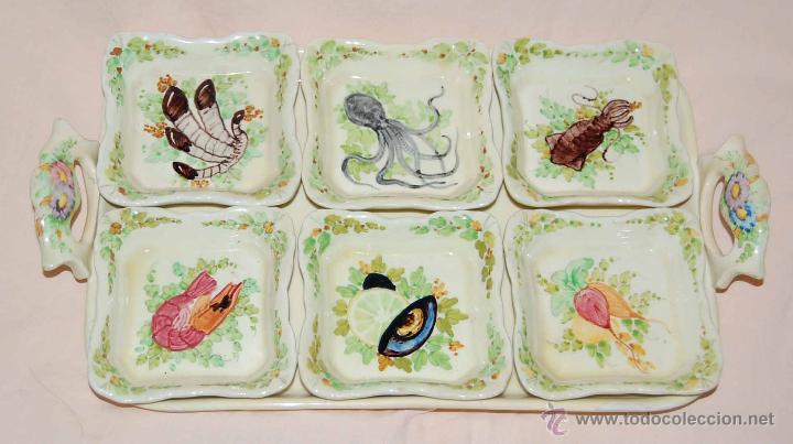 Antig&uuml;edades: Bandeja para aperitivos  de ceramica - Foto 1