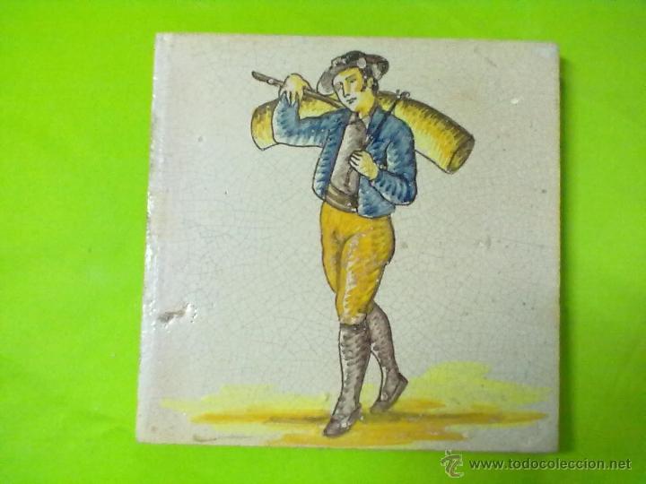 Antig&uuml;edades: AZULEJO DE OFICIOS ENMARCADO - Foto 1