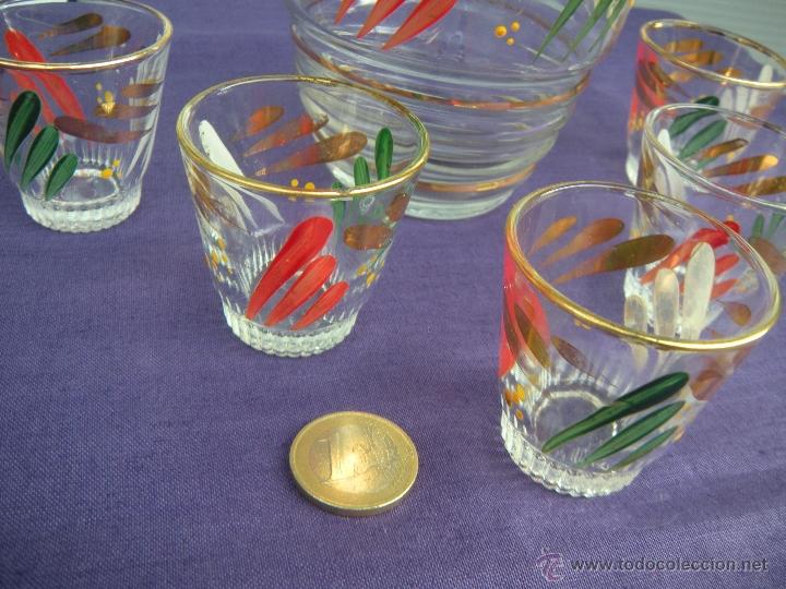 Antig&uuml;edades: BOTELLA LICORERA CON 5 VASOS - Foto 4