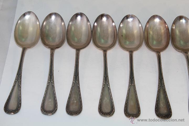 Antig&uuml;edades: 11 CUCHARAS PLATEADAS - Foto 3