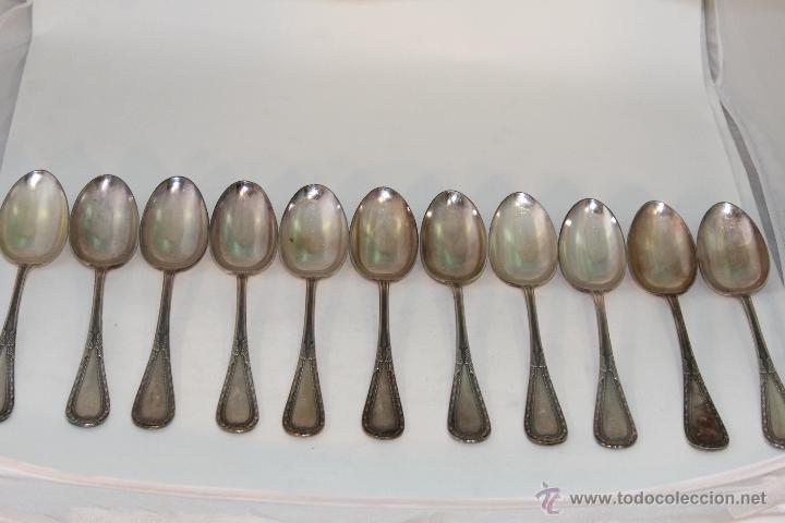 Antig&uuml;edades: 11 CUCHARAS PLATEADAS - Foto 4