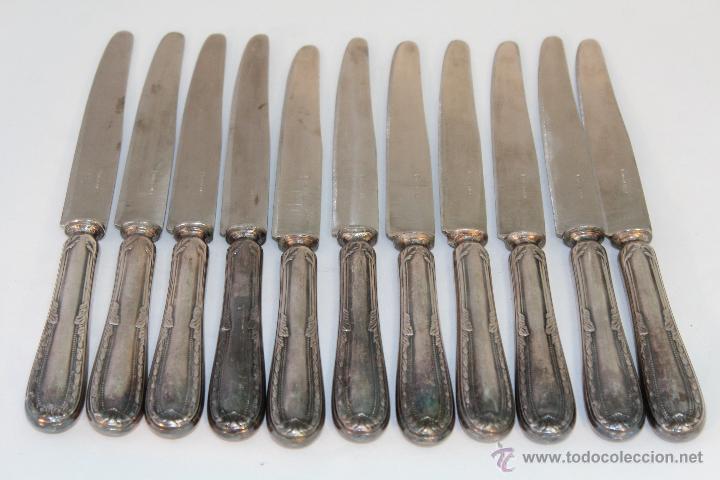 Antig&uuml;edades: 11 CUCHILLOS PLATEADOS - Foto 3