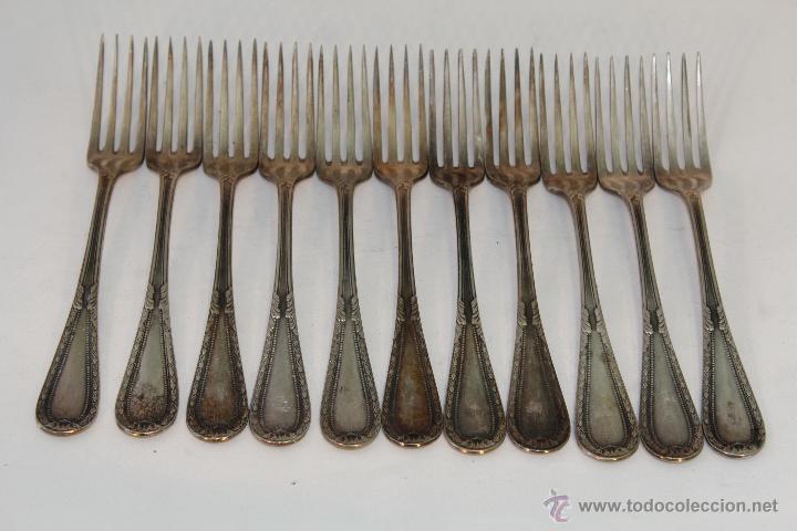 Antig&uuml;edades: 11 TENEDORES PLATEADOS - Foto 5