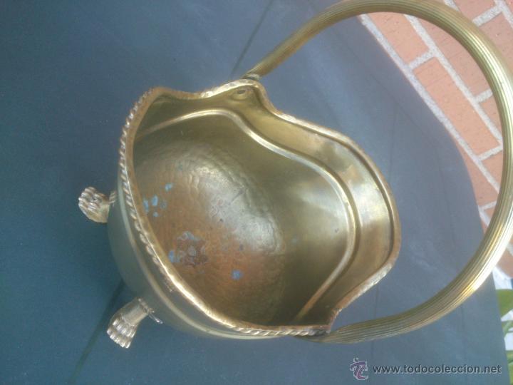 Antig&uuml;edades: Antigua Cesta Chapeada Bronce. - Foto 6