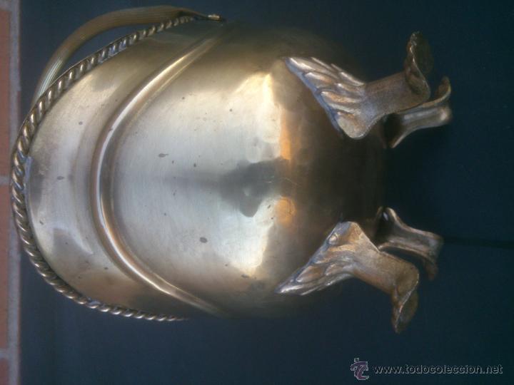 Antig&uuml;edades: Antigua Cesta Chapeada Bronce. - Foto 7