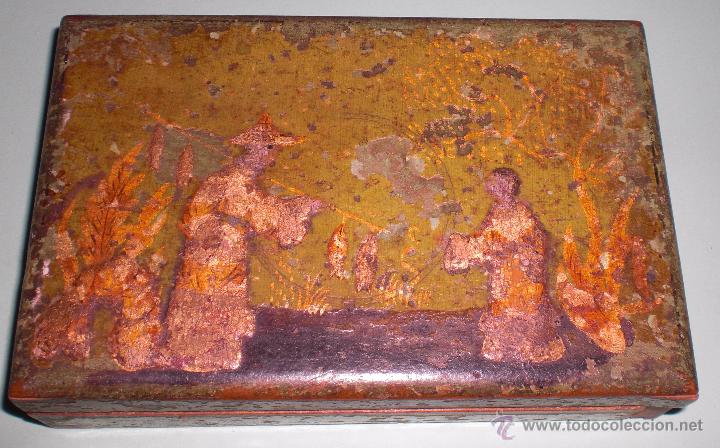 Antig&uuml;edades: Antigua caja de madera china - Foto 2